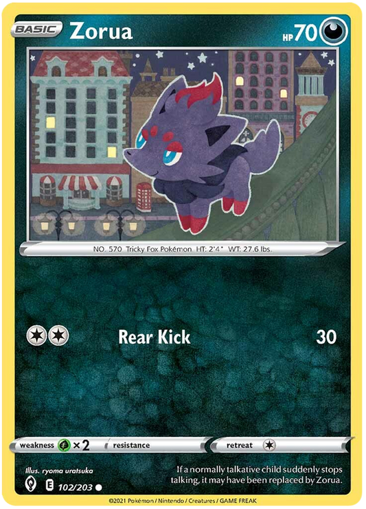 Sword and Shield Evolving Skies 102  Zorua