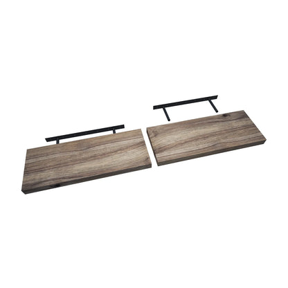 Vision Home Acacia Floating Shelves, 24" (Set of 2)