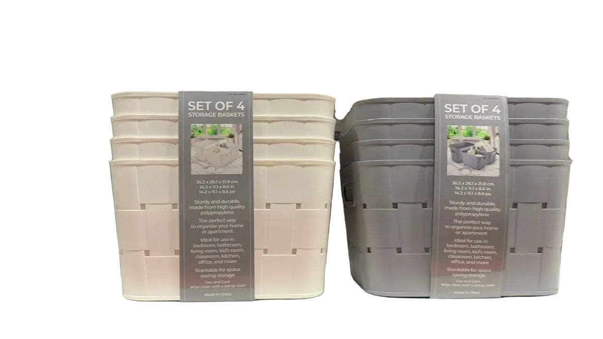 Gourmet Basics Storage Baskets, 4-Pack - photo 1