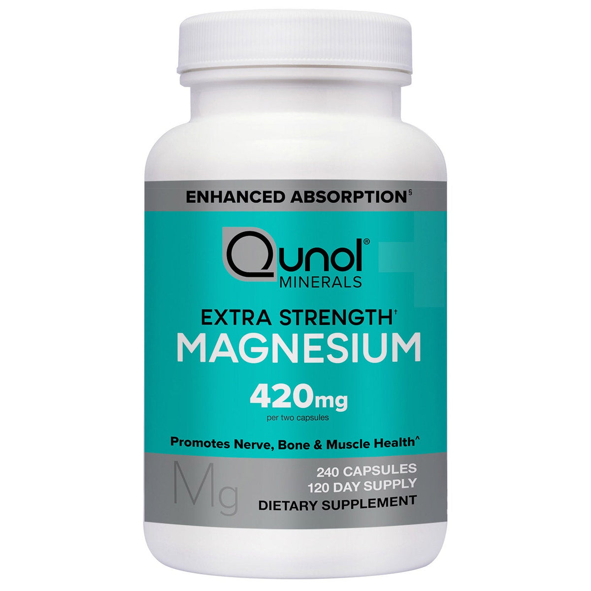 Qunol Extra Strength Magnesium 420 mg, 240 Capsules - photo 2