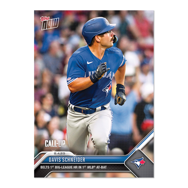 Davis Schneider 2023 MLB TOPPS NOW Card #655 Blue Jays - walk-of-famesports