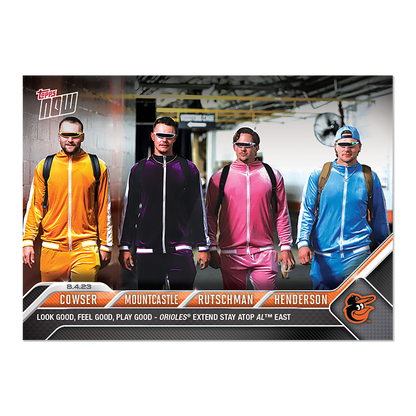 Colton Cowser/Ryan Mountcastle/Adley Rutschman/Gunnar Henderson 2023 MLB TOPPS NOW Card #656 Baltimore Orioles - walk-of-famesports