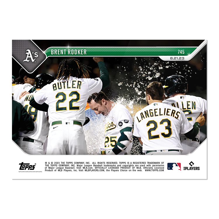 Brent Rooker - 2023 MLB TOPPS NOW® Card 745 - PR: 316 - walk-of-famesports