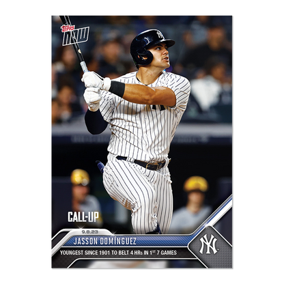 2023 Topps Now Call-Up Jasson Dominguez #834 New York Yankees
