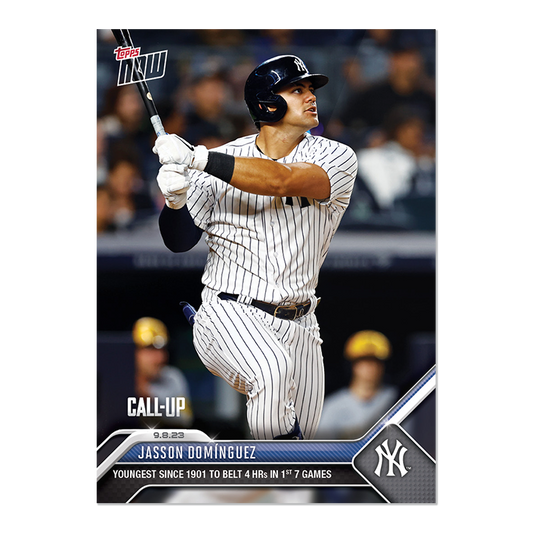 2023 Topps Now Call-Up Jasson Dominguez #834 New York Yankees