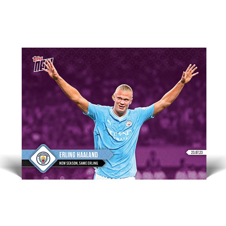 New season, same Erling /99 - MANCHESTER CITY TOPPS NOW Card #002 - walk-of-famesports