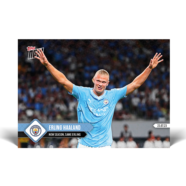 New season, same Erling - MANCHESTER CITY TOPPS NOW Card #002 - walk-of-famesports