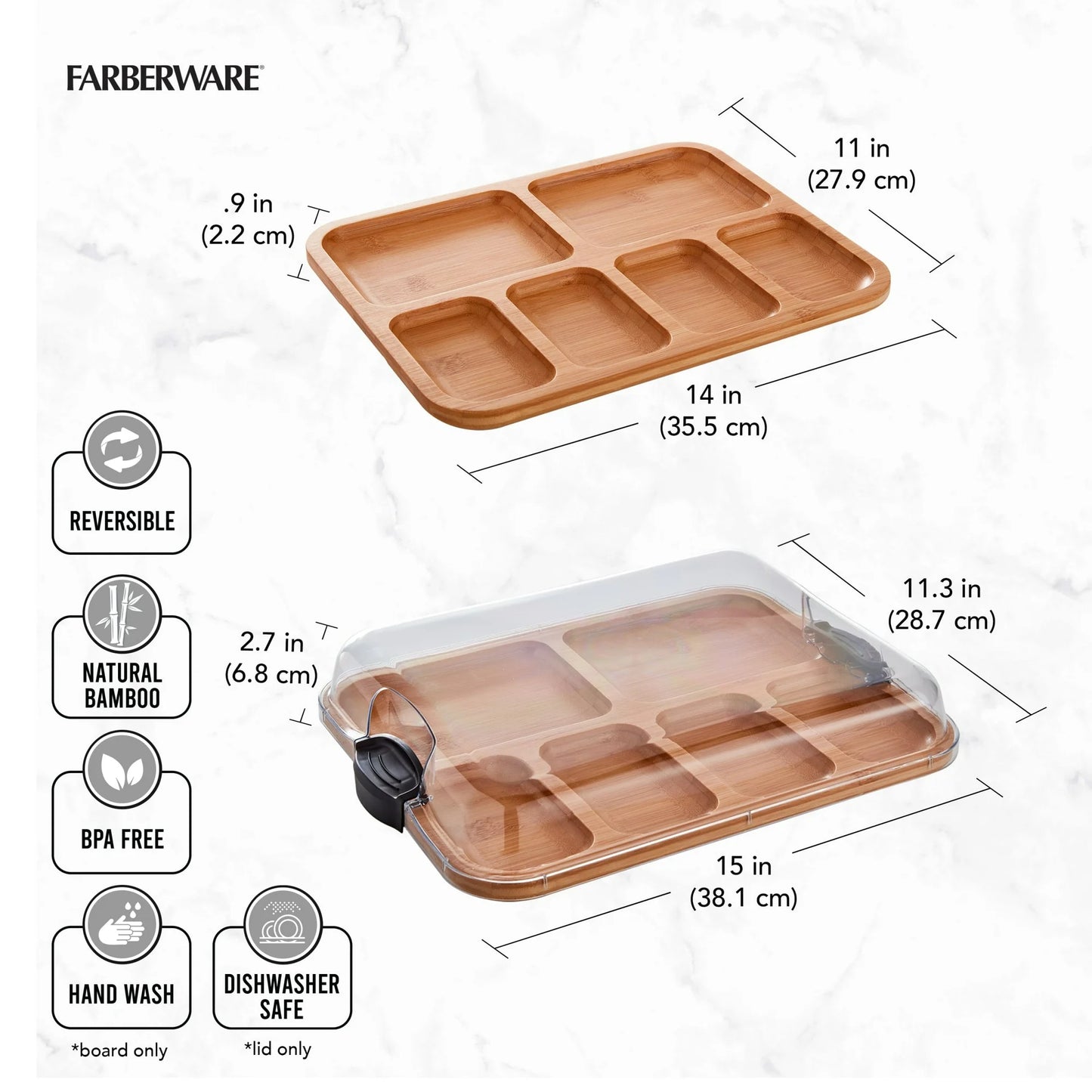 Farberware Build-a-Board 2-piece Set (New No Box)