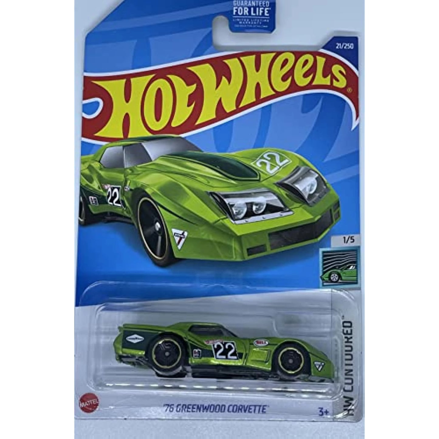 Hot Wheels '76 Greenwood Corvette HW Contoured 1/5 21/250