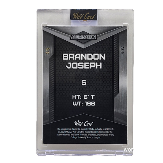 2023 Wild Card Alumination Auto RC 4/5 Brandon Joseph #AB-9 Wildcats