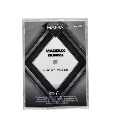 2023 Wild Card Auto Mania 24/25 Maddux Burns #AM-TH46 - Dodgers