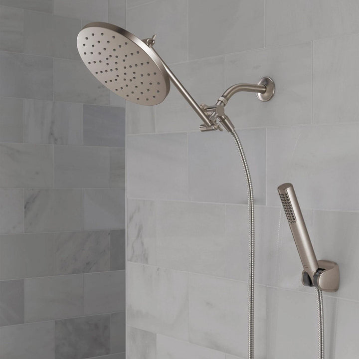Delta 8 in. Raincan Shower Head with Hand Shower, SpotShield Brushed Nickel - photo 2