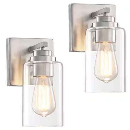 Globe Electric Rechargeable Glass Wall Sconce 1 Pack
