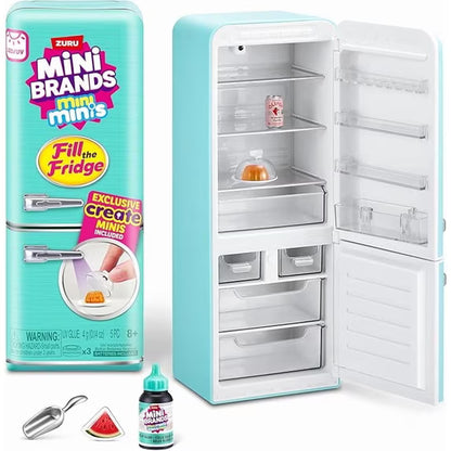 Mini Brands Fill the Fridge Series 1 Playset with 3 Capsules