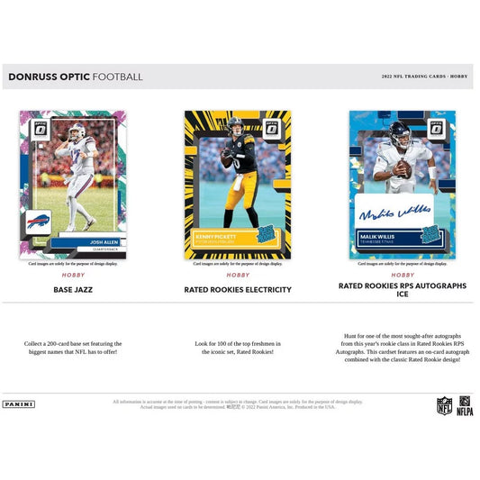 2022 Panini Donruss Optic Football Trading Card Hobby Box