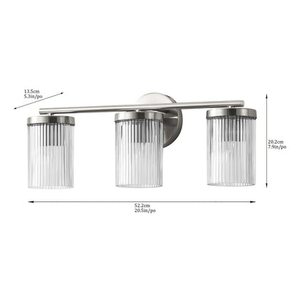 Ruee Appliances 3 Light Vanity Bar, Brushed Nickel Finish