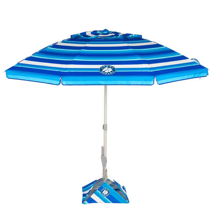 Tommy Bahama 7.5ft Beach Umbrella With Anchorx+ Stripes - Open Box