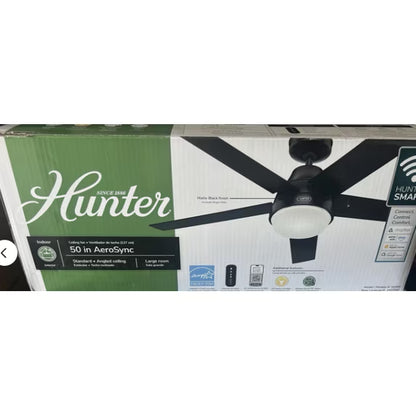Hunter AeroSync Smart 50-Inch Ceiling Fan with LED Light and Remote