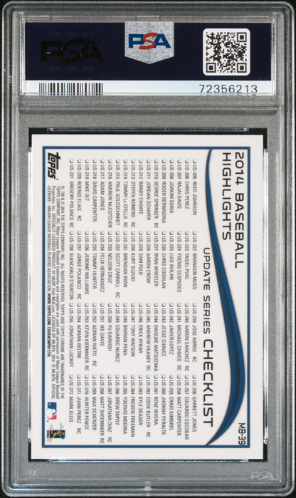 2014 TOPPS CHROME UPDATE JOSE ABREU #MB39 WHITE SOX ROOKIE RC PSA 10 GEM Mint