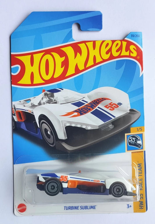 Hot Wheels Turbine Sublime BLUE HW 55 Race Team 1/5 39/250 - walk-of-famesports