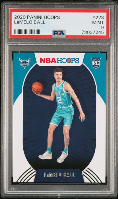 2020-21 Panini NBA Hoops Lamelo Ball Base Rookie #223 RC PSA 9 - Hornets