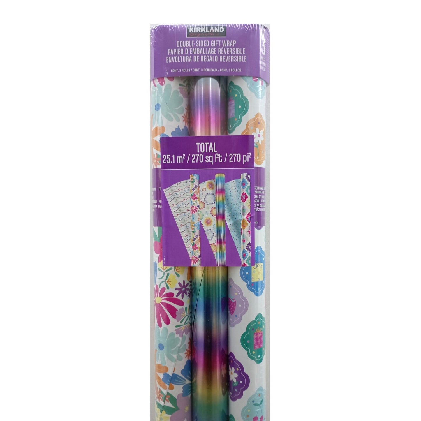 Kirkland Signature Everyday Gift Wrap, 270 sq. ft., 3-Pack