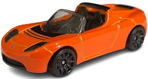 2023 Hot Wheels Tesla Roadster Then and Now 6/10, 217/250 (Orange)