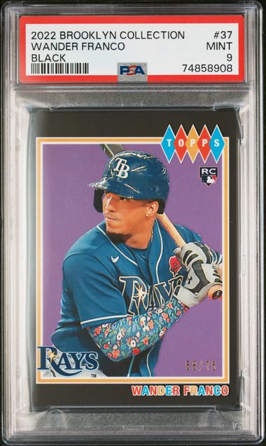 2022 Topps Brooklyn Collection #37 Wander Franco Black PSA 9 #/75