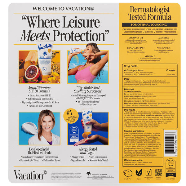 Vacation Classic Sunscreen Lotion SPF 50, 6 fl oz Duo - photo 3