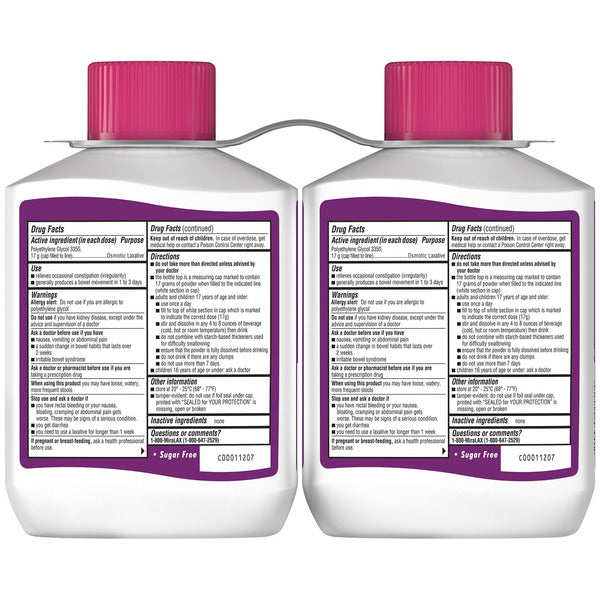 MiraLAX Powder Laxative, 68 Doses (2 x 34 Doses) - photo 3