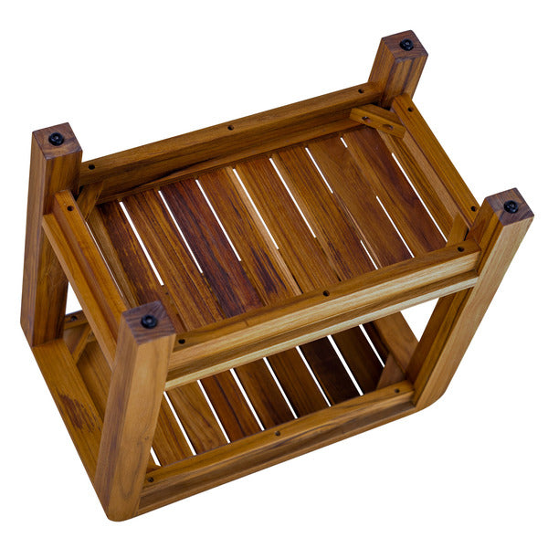Teakhaus Teak Shower Bench with Shelf