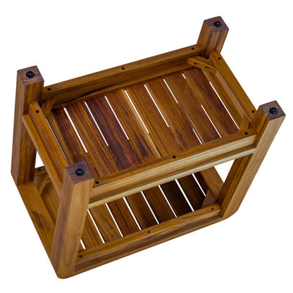 Teakhaus Teak Shower Bench with Shelf