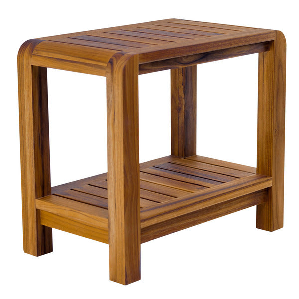 Teakhaus Teak Shower Bench with Shelf