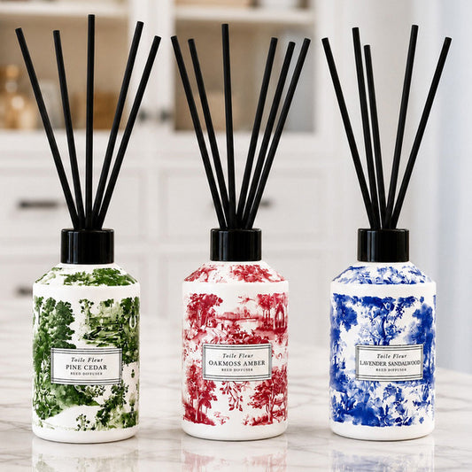 Home & Body Toile Fleur Reed Diffuser, Set of 3 - photo 1