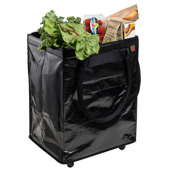 CleverMade Foldable Tote Bag on Wheels / Laundry Hauler - 90L