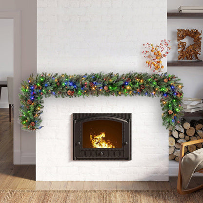 9-Foot Pre-Lit LED Twinkle Artificial Greenery Garland