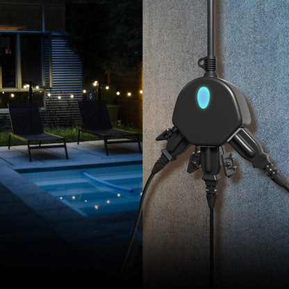 Feit Electric Triple Outlet Outdoor Wi-Fi Smart Plugs, 3-Pack - photo 2