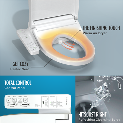TOTO WASHLET KC2 Electronic Bidet Seat, Round, Cotton White - alternate view