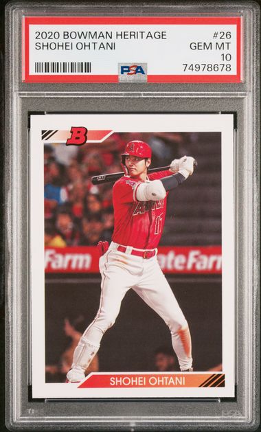SHOHEI OHTANI 2020 Bowman Heritage #26 PSA 10 Angels GEM MT