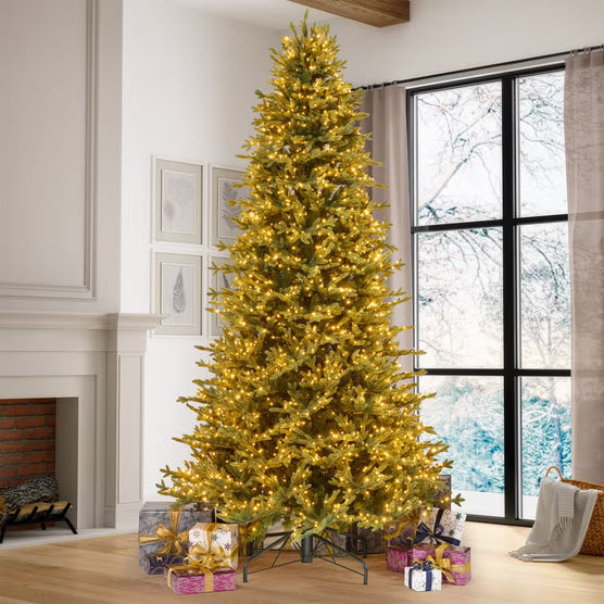 9-Foot Pre-Lit Radiant Micro LED Twinkle Artificial Christmas Tree