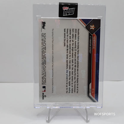 2023 Topps Now YAINER DIAZ On-Card Auto 1/99 Rookie RC Cup Astros