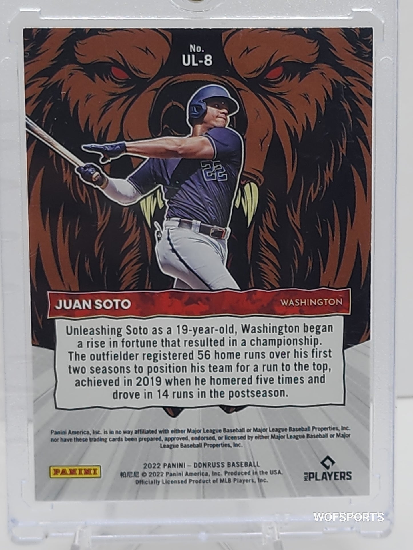 2022 Panini Donruss Juan Soto Unleashed Vector Parallel #UL-8 Washington Nationals