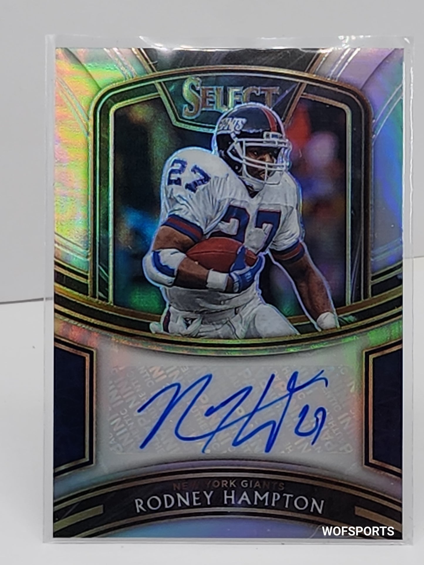 2020 Panini Select Signature Silver Prizm #SI-RHA Rodney Hampton Auto 2/199