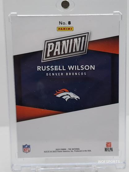 2023 Panini National Case Breaker #8 Russell Wilson 59/199 Denver Broncos