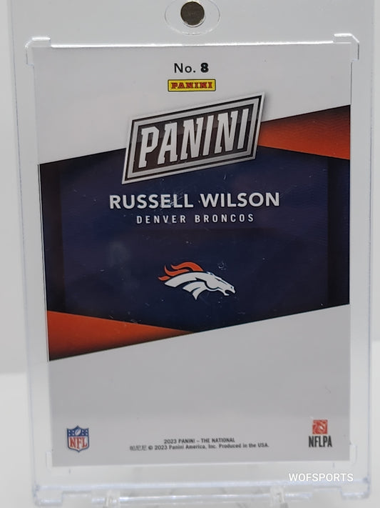 2023 Panini National Case Breaker #8 Russell Wilson 59/199 Denver Broncos