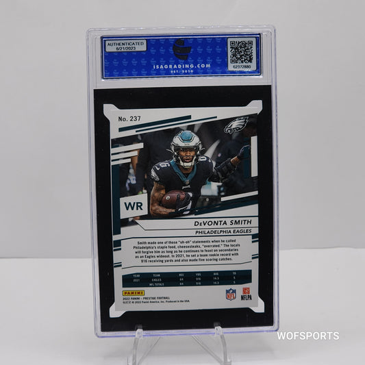 2021 Panini Prestige DeVonta Smith Diamond Xtra Points #237 Philadelphia Eagles ISA 9 Mint