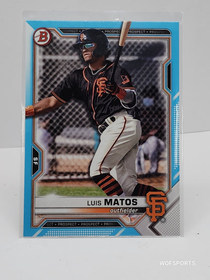 2021 Bowman Draft Aqua 110/499 Luis Matos #BD-5 San Francisco Giants