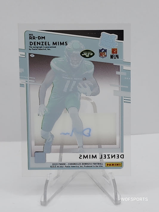 2020 Panini Chronicles Clearly Donruss Rated Denzel Mims #RR-DM Rookie Auto RC