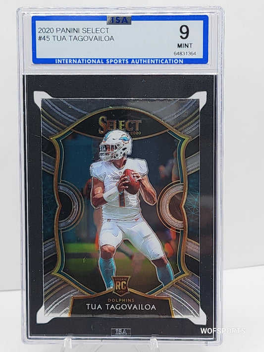 2020 Panini Select Tua Tagovailoa #45 Miami Dolphins ISA 9 Mint