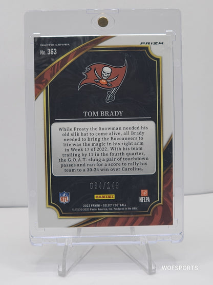 2022 Panini Select Suite Level Tri-Color Prizm /149 Tom Brady #363 Tampa Bay Buccaneers